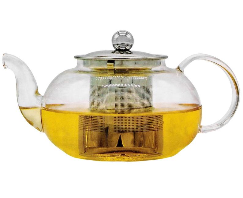 Glass teapot with stainless steel strainer 600ml - Bristol Chai Project - Loose leaf tea 